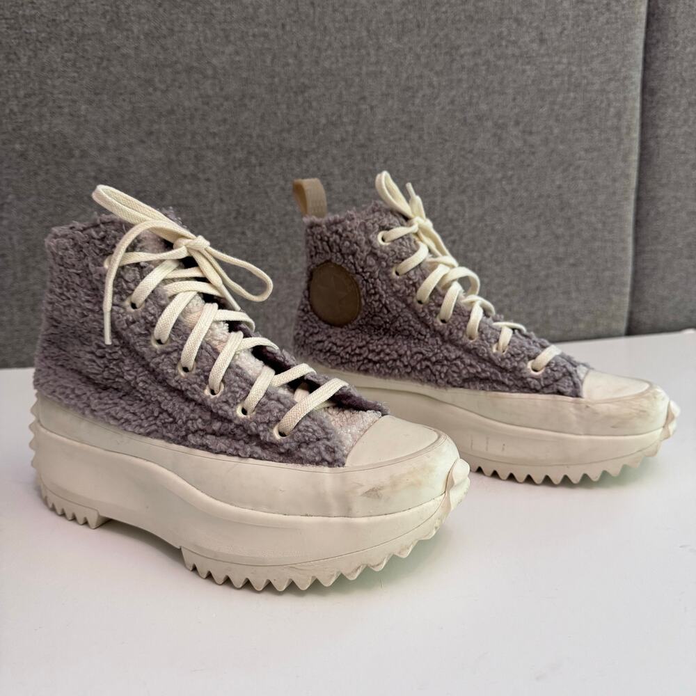 Converse Shoes Women 6 Men 4.5 Vapor Gray Run Star Hike High Sherpa